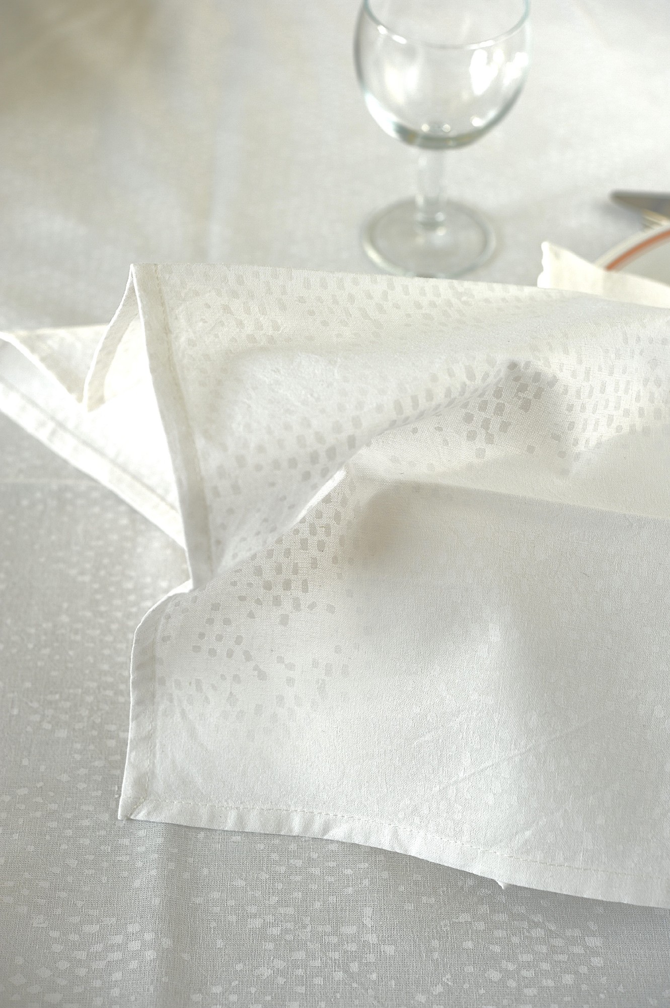 Serviette aus Baumwolle, grau, weiß, B 50 cm, L 50 cm S72C SAA zu 5,50