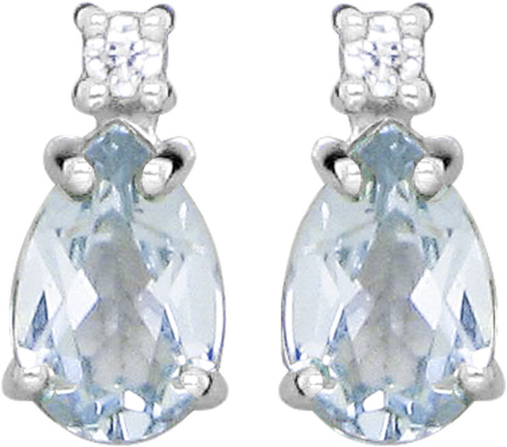 Silver Essentials by Plaza Aqua drop ørestikker - Sølv Sølv