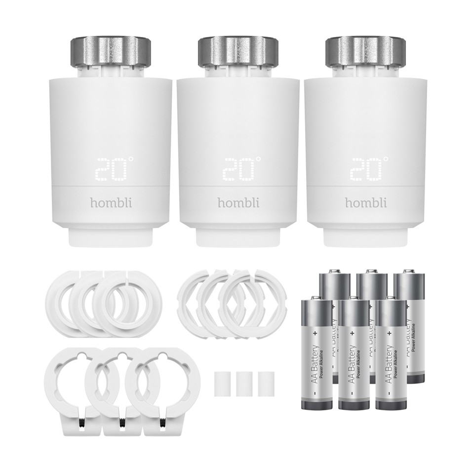 Hombli - Smart Radiator Termostat Udvidelsespakke (2+1)