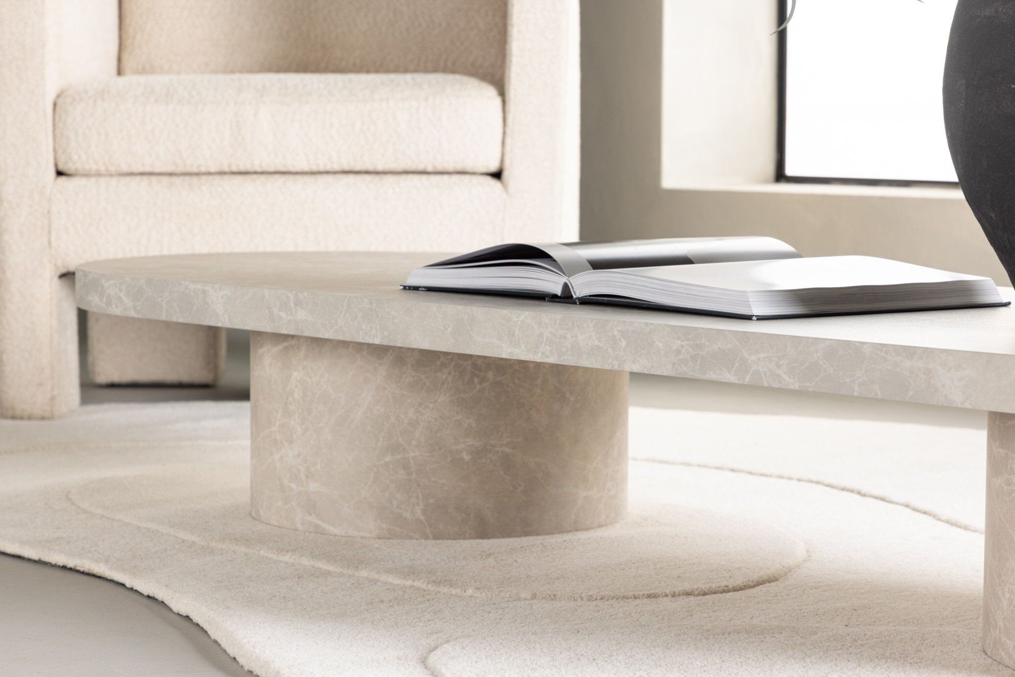 Mahigan Salontafel - 190 x 60 cm -  Beige