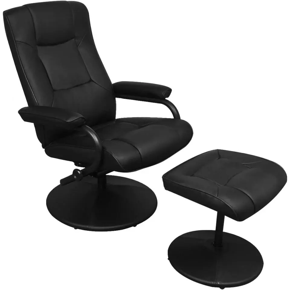 vidaXL - Relaxfauteuil - Zwart - Kunstleer