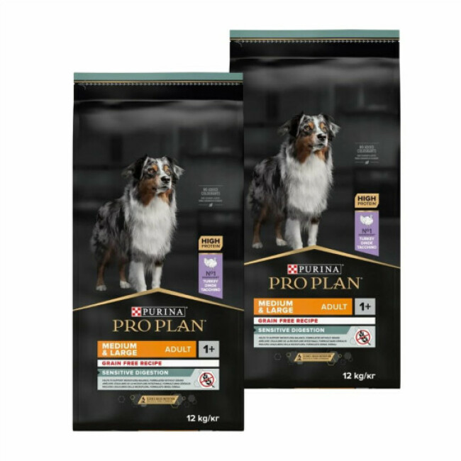 Croquettes ProPlan Grain Free Sensitive Digestion Medium Large Adulte pour chien