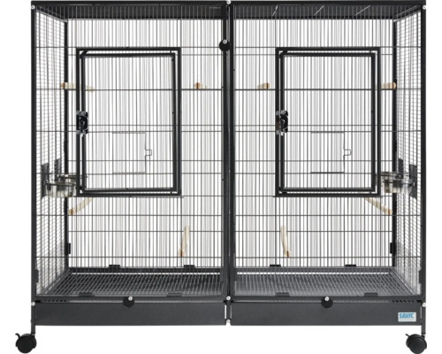 SAVIC Tasmania vogelvolière 107 x 65 x 120 cm zwart