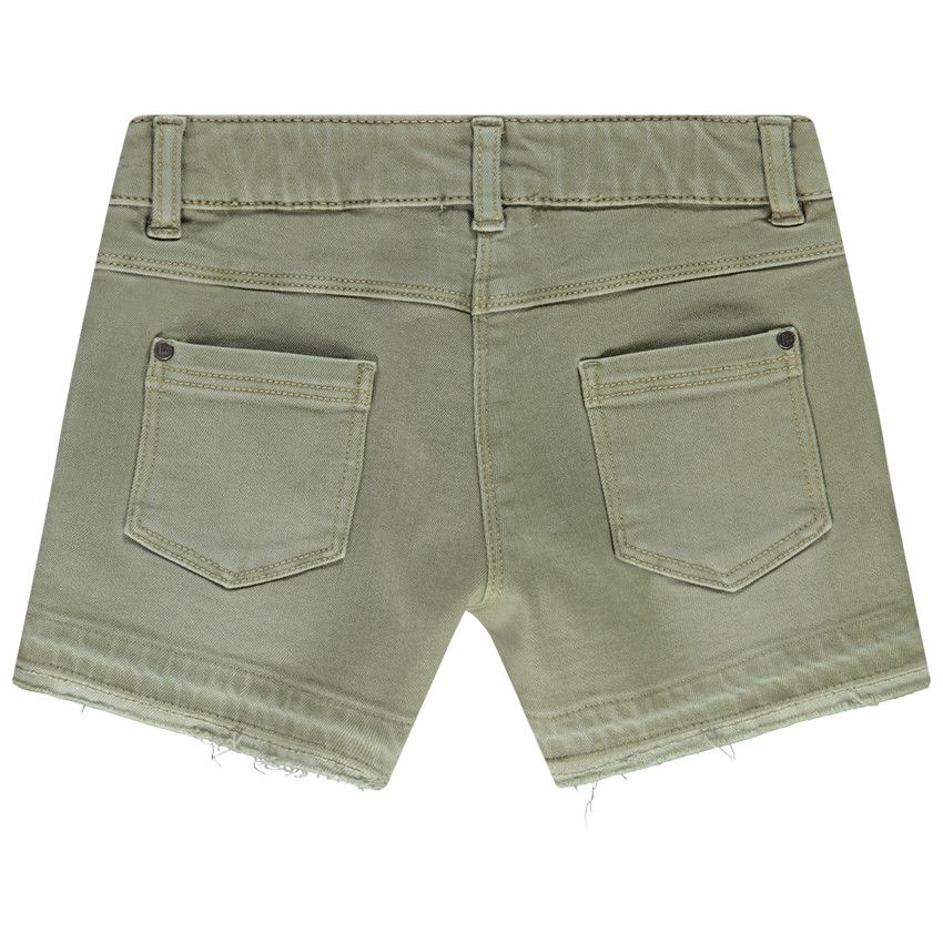 Short en denim overdye pour fille - Vert