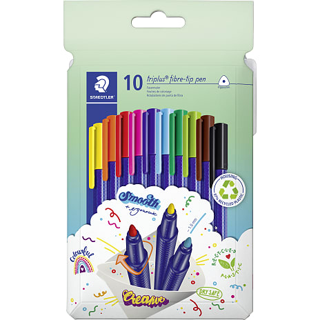 Staedtler trekantet fiberpen 1,0 mm – flere varianter – assorteret