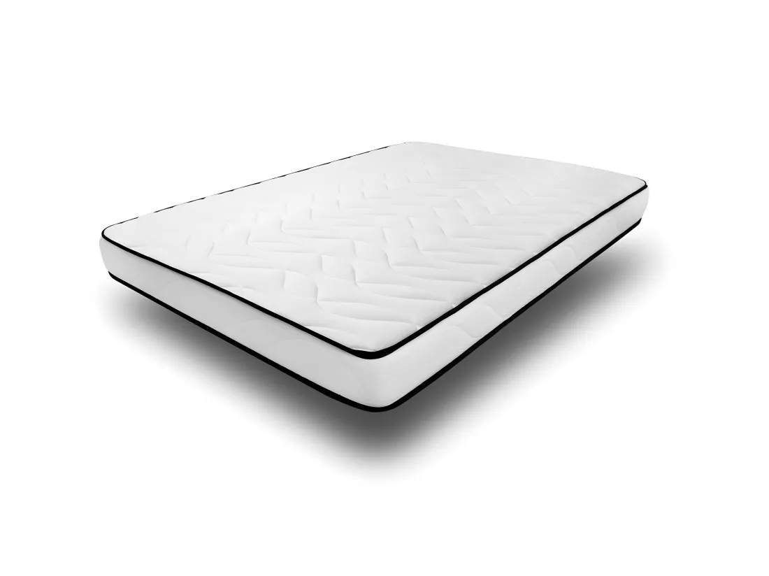 Matelas mousse Confort 140x190cm - mousse - 18 cm - 2 Oreillers accueil mémoire de forme 60x60cm