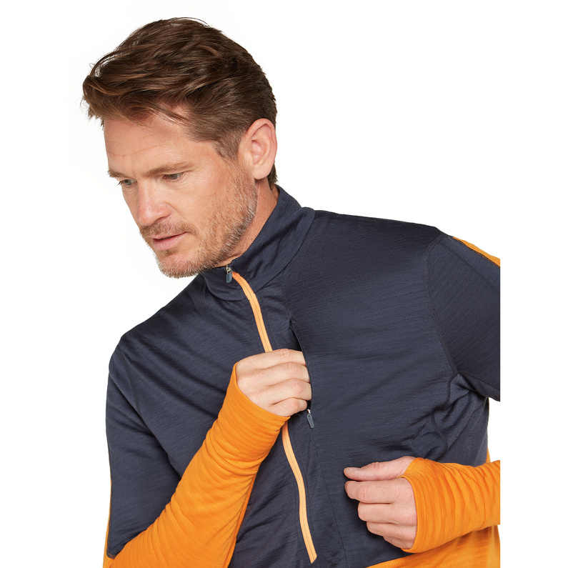 Icebreaker Herren 200 Realfleece Descender Half Zip Longsleeve