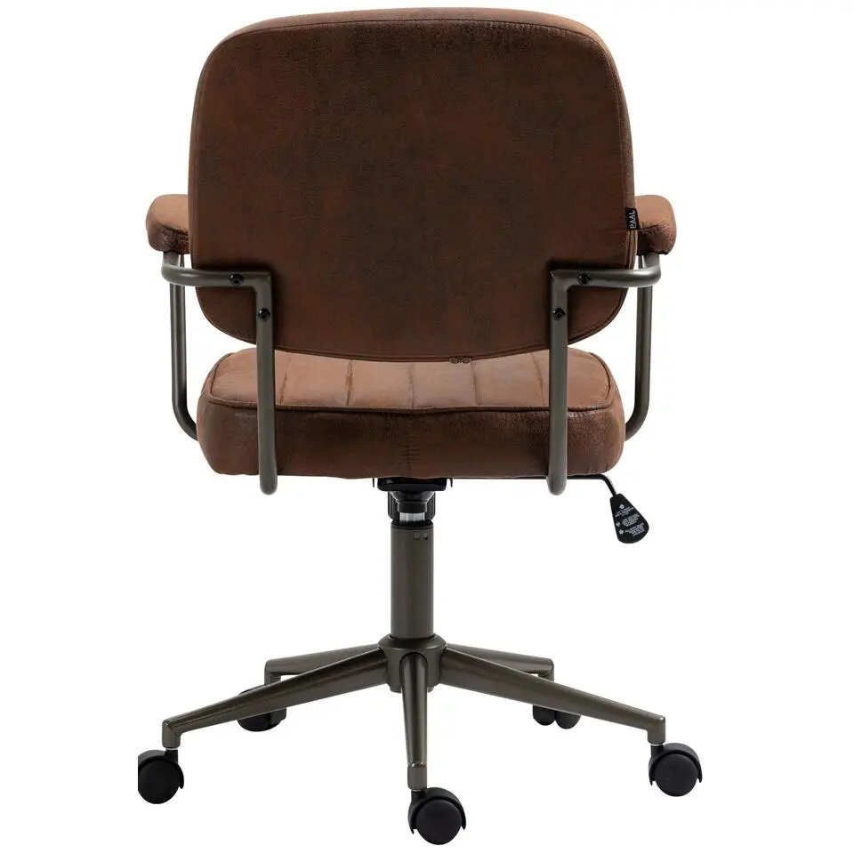 CLP Bureaustoel Natrona zwart Frame - Kunstleer - cognac