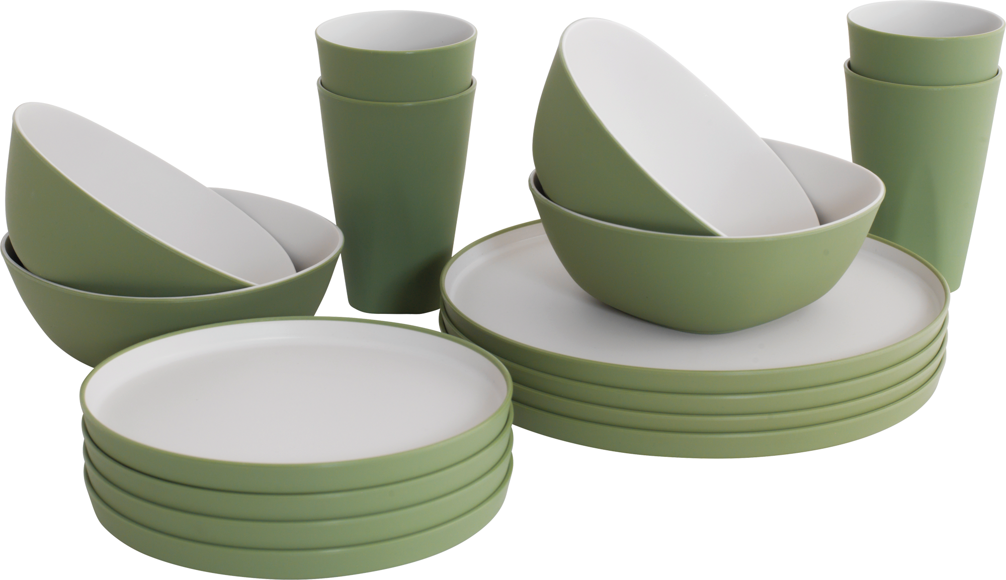 Outwell Gala 4 Personen Dinner Set 16 teilig Shadow Green