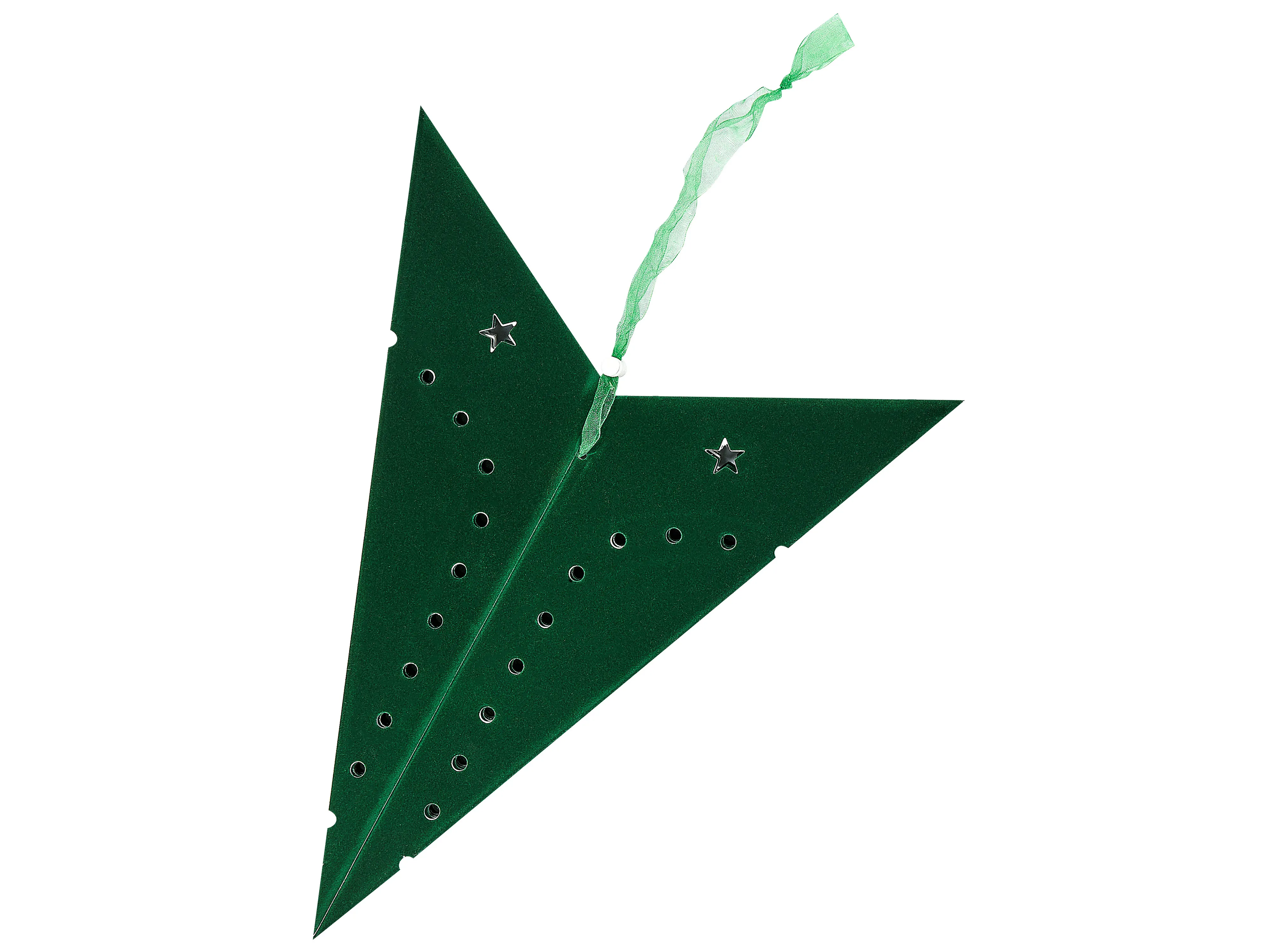 Set van 2 hangende decoraties LED MOTTI Ster 60 cm Smaragdgroen