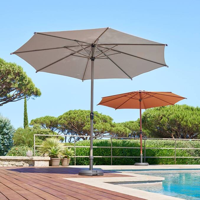 Parasol droit rond inclinable LOOMPA Café