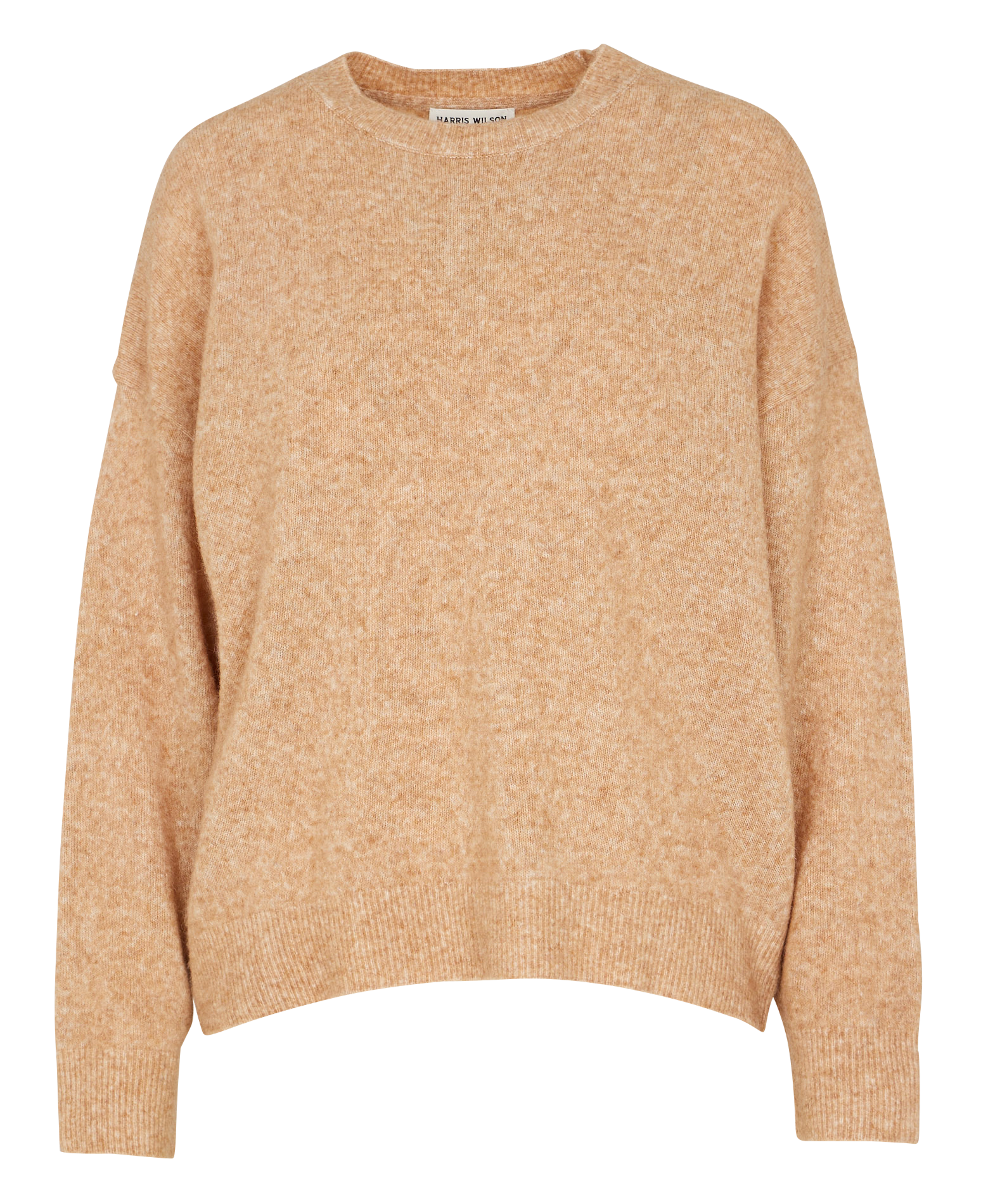 EMMAEL - Pull oversize col rond en laine mélangée | Marron
