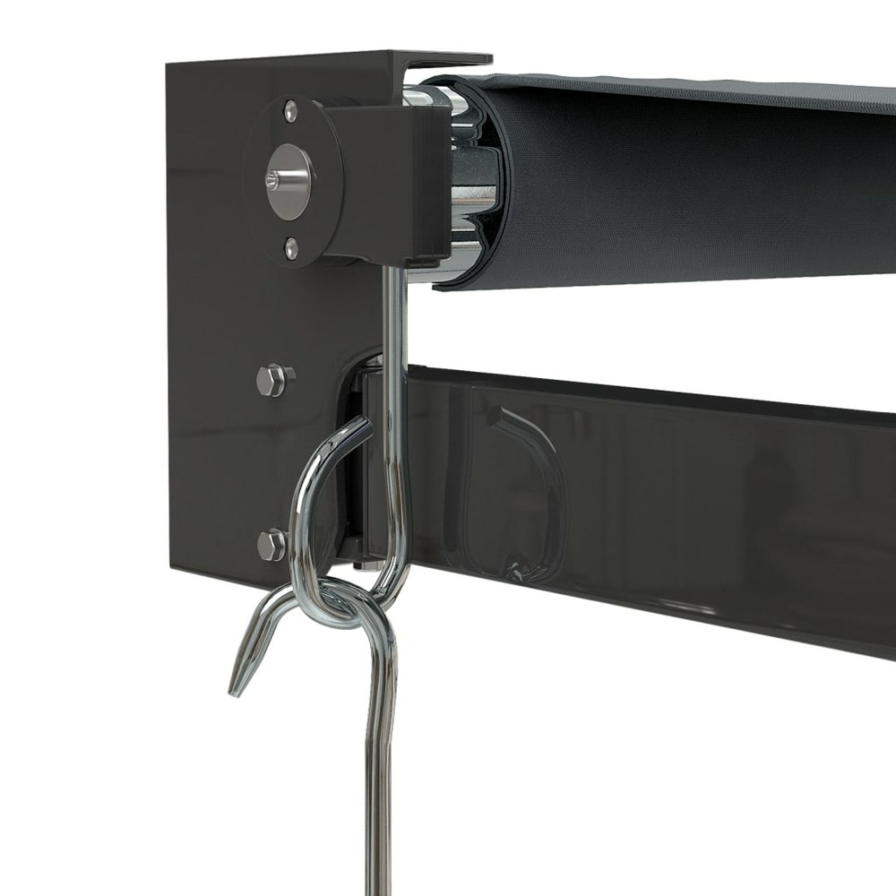 Auvent rétractable anthracite 5x3 m tissu et aluminium