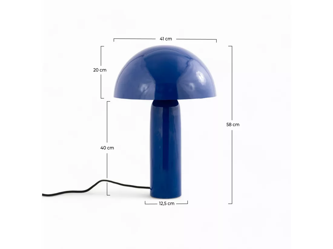 Lampe en métal bleu foncé - Enaïs