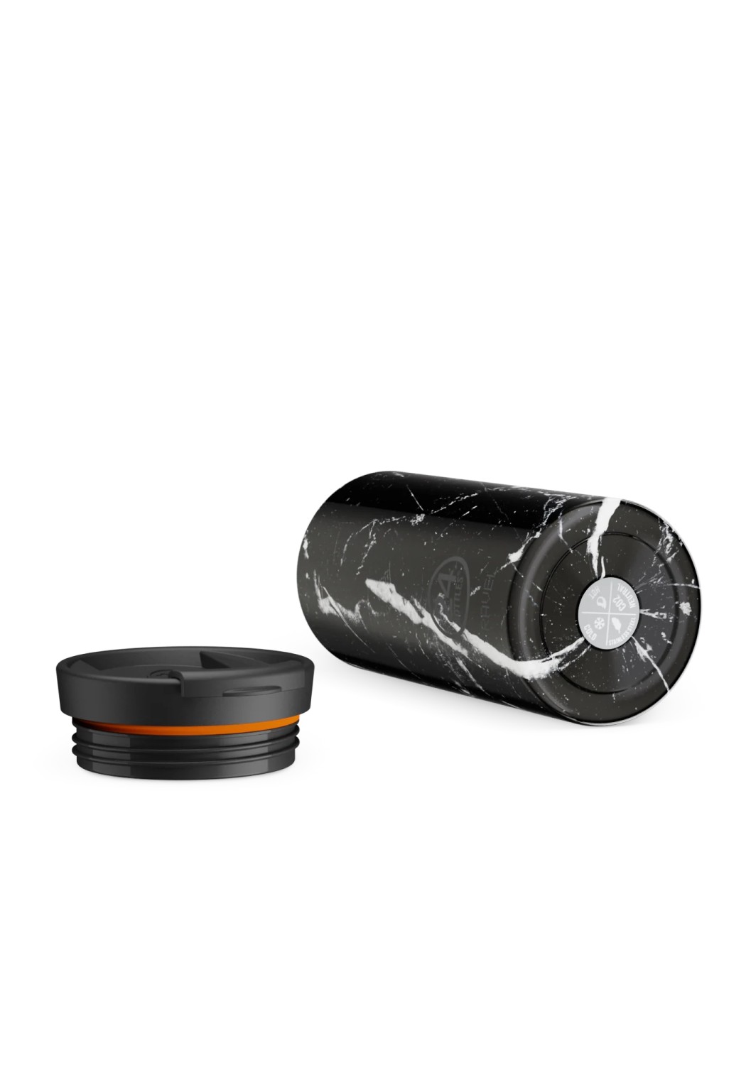 24 Bottles Thermobecher  Travel Tumbler 600ml Black Marble