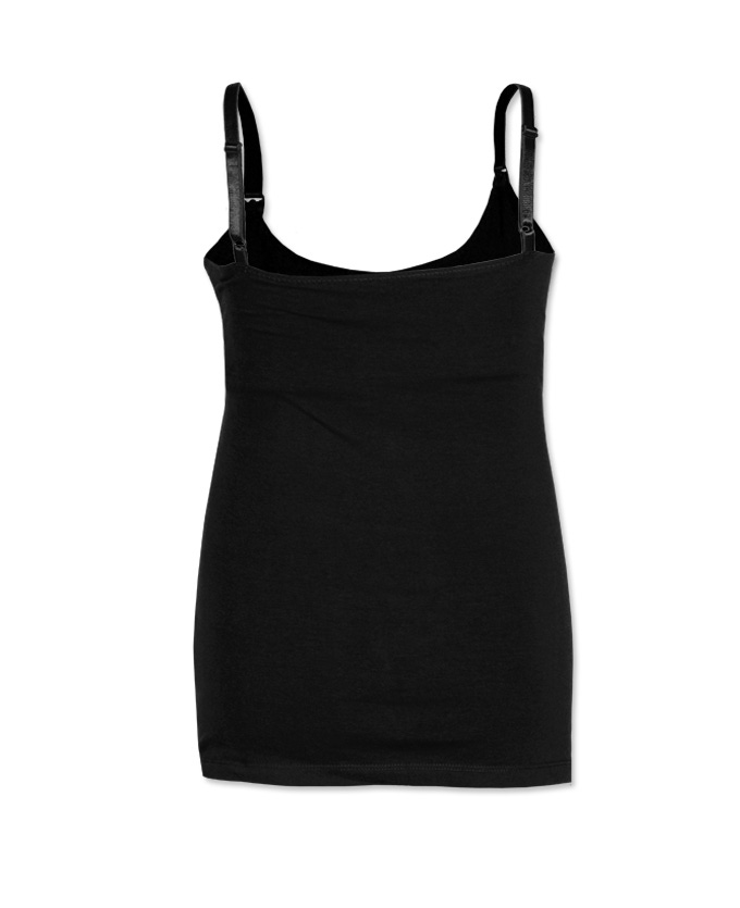Prénatal voedings singlet spaghettibandjes effen zwart