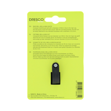 Dresco fietsbel bella mini wit