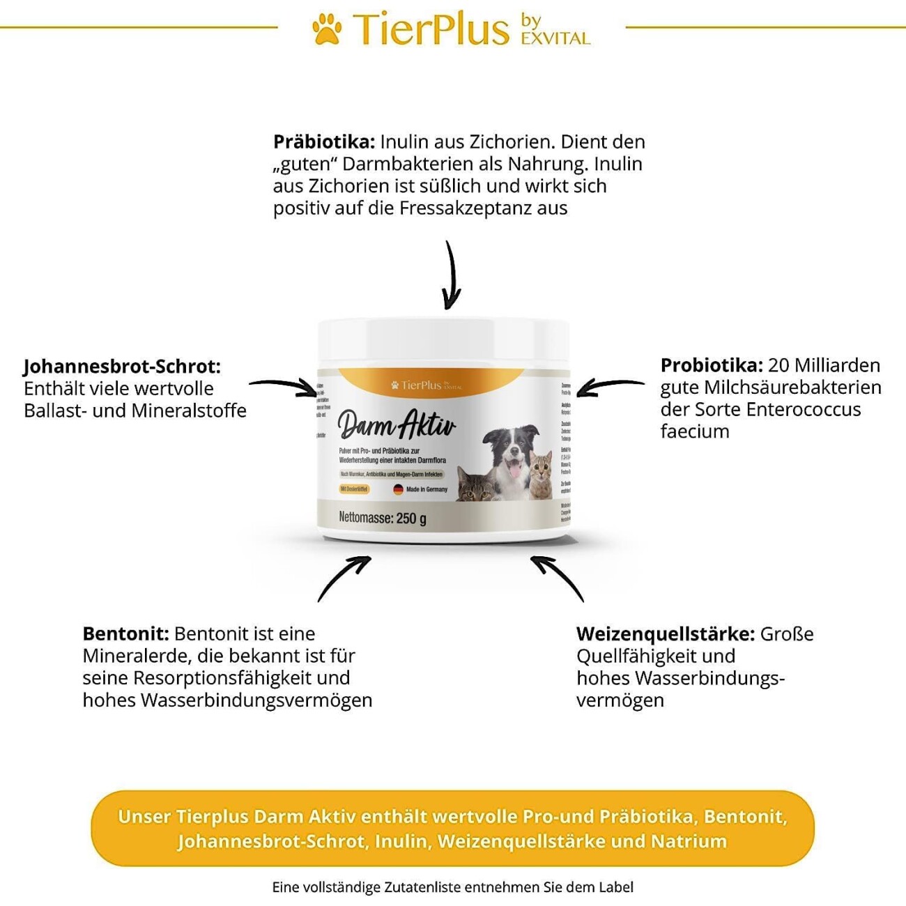 TierPlus ® Darm Aktiv Pulver Probiotika