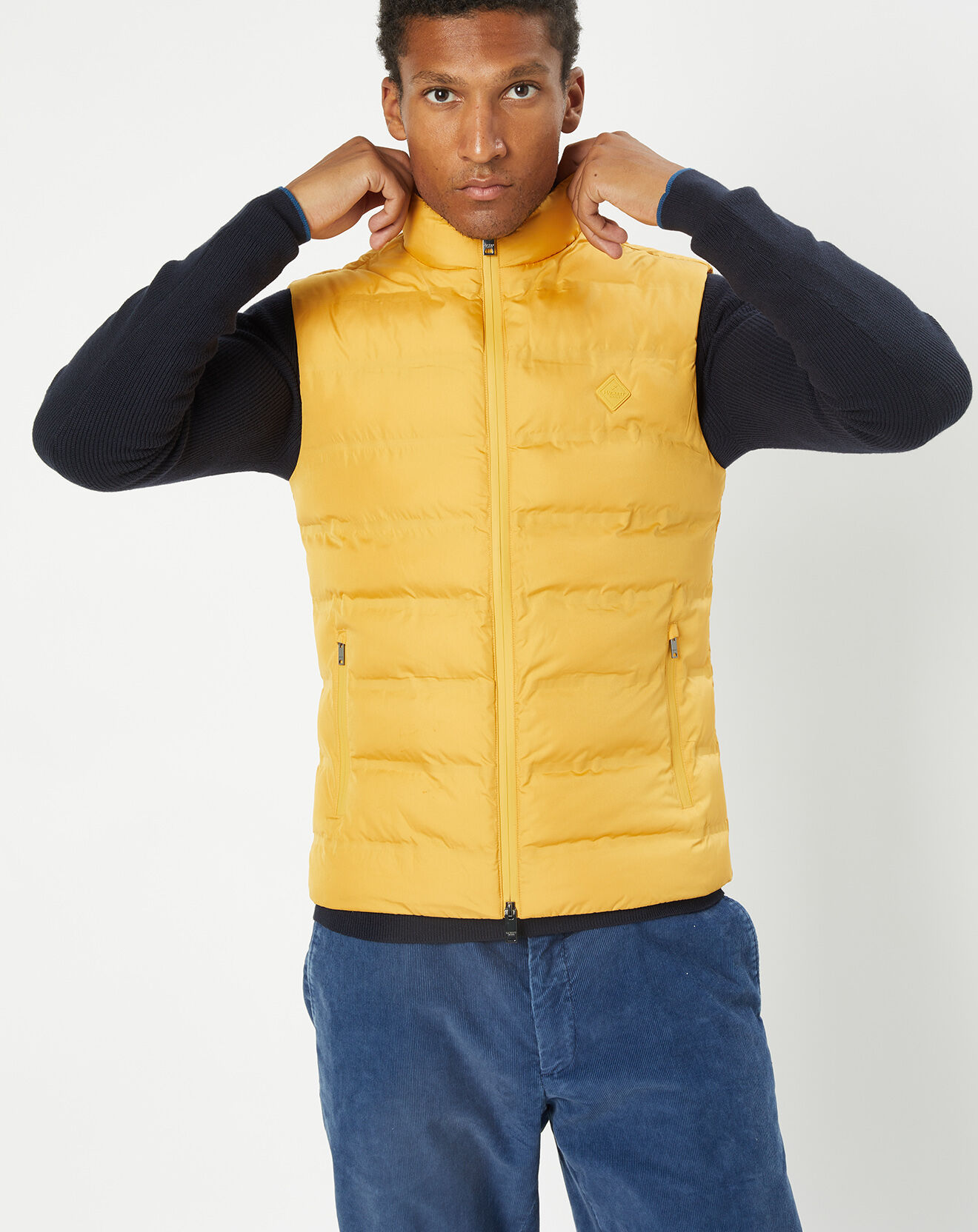 Hackett London Doudoune sans manches unie jaune