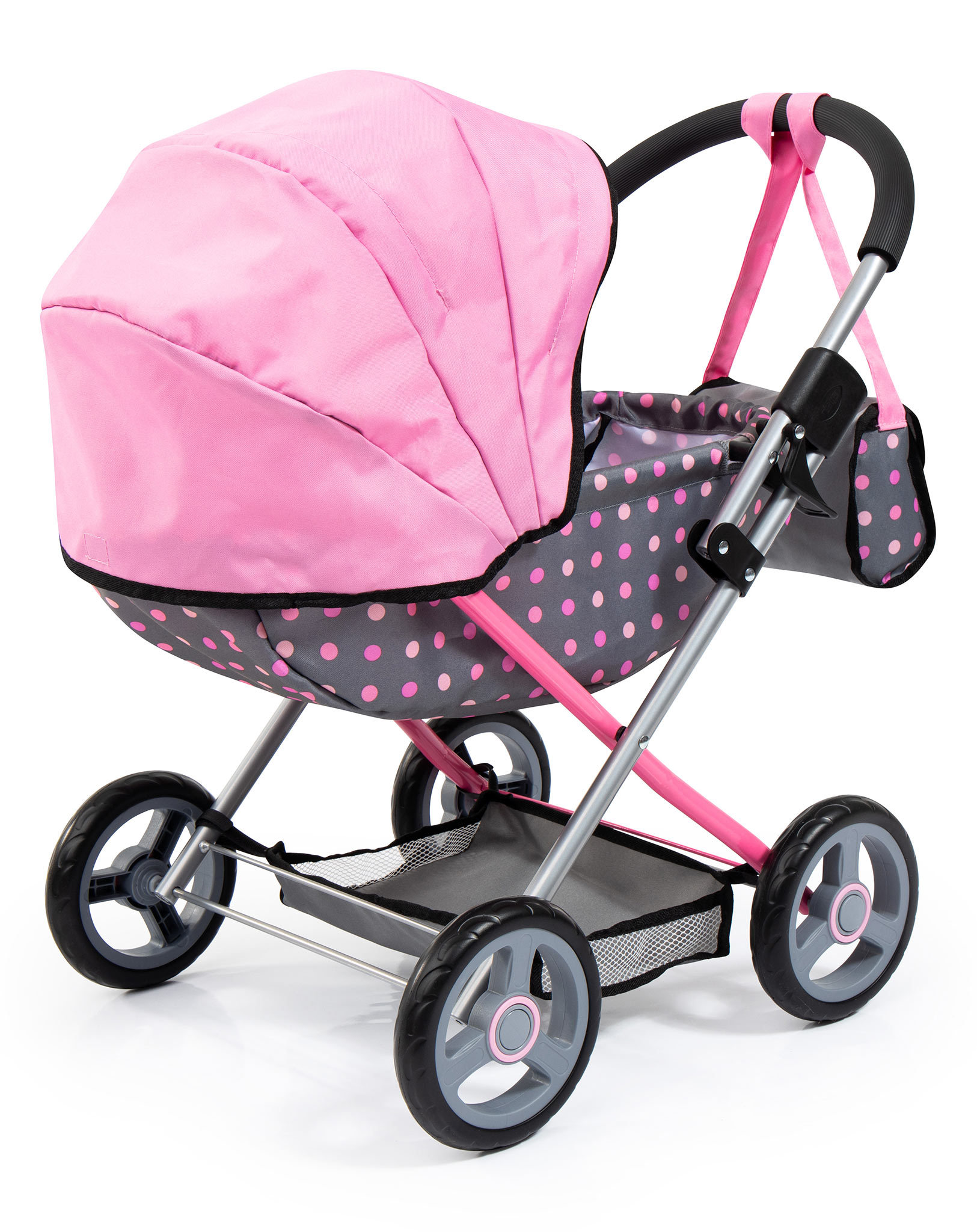Puppenwagen COSY FAIRY 4-teilig in grau