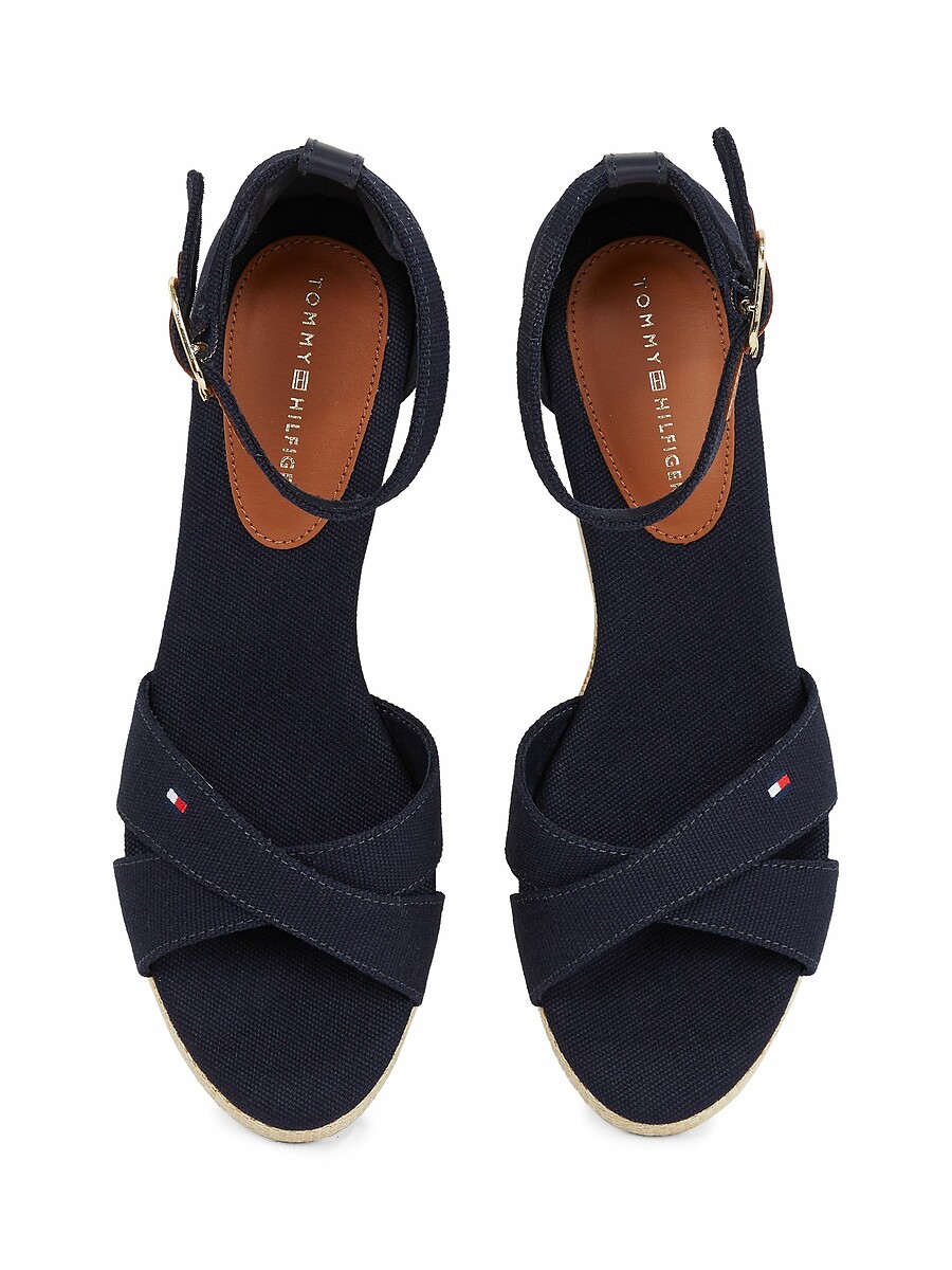 TOMMY HILFIGER<br>Sandálias de plataforma cruzadas Bandeira