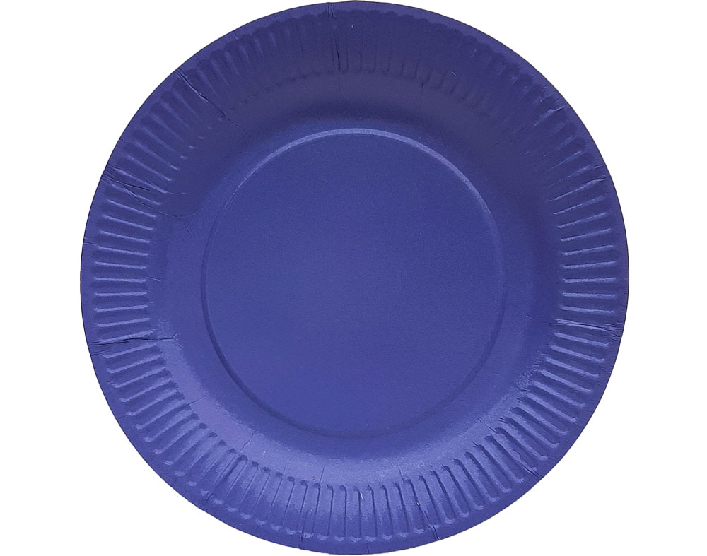PRATO CARTÃO ACTUEL AZUL 23CM 10 UNIDADES