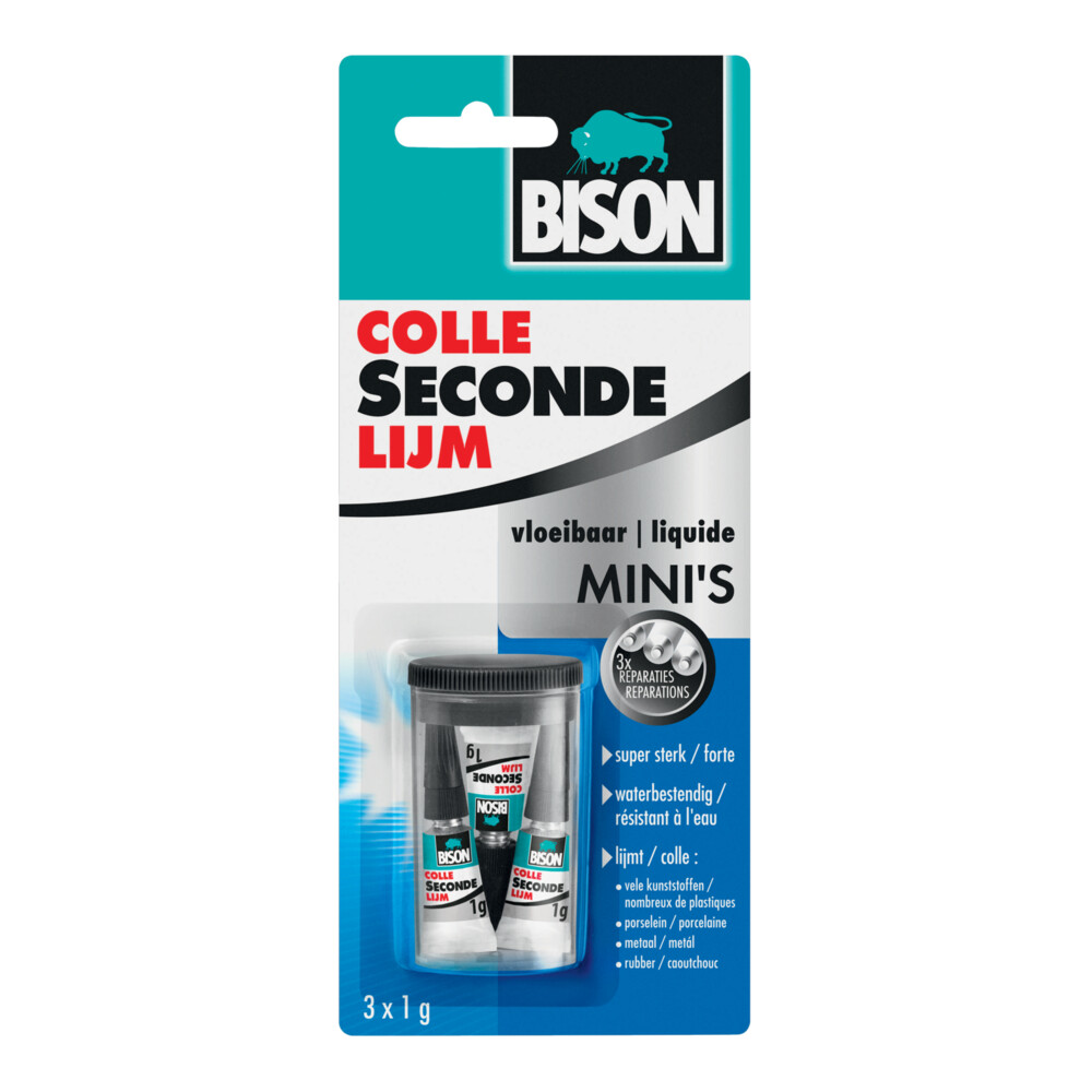 Bison Secondelijm Super Compact Tube 3 x 1 gr