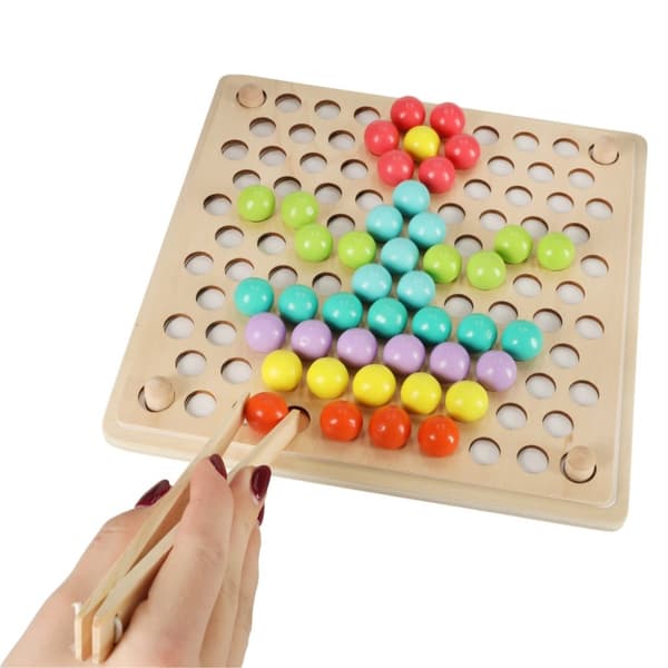 Pedagogiskt Montessori-pärlbolls mosaikpussel 77el.