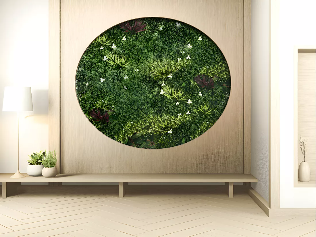 Mur végétal synthétique vert - pack de 1m² - LAHTI