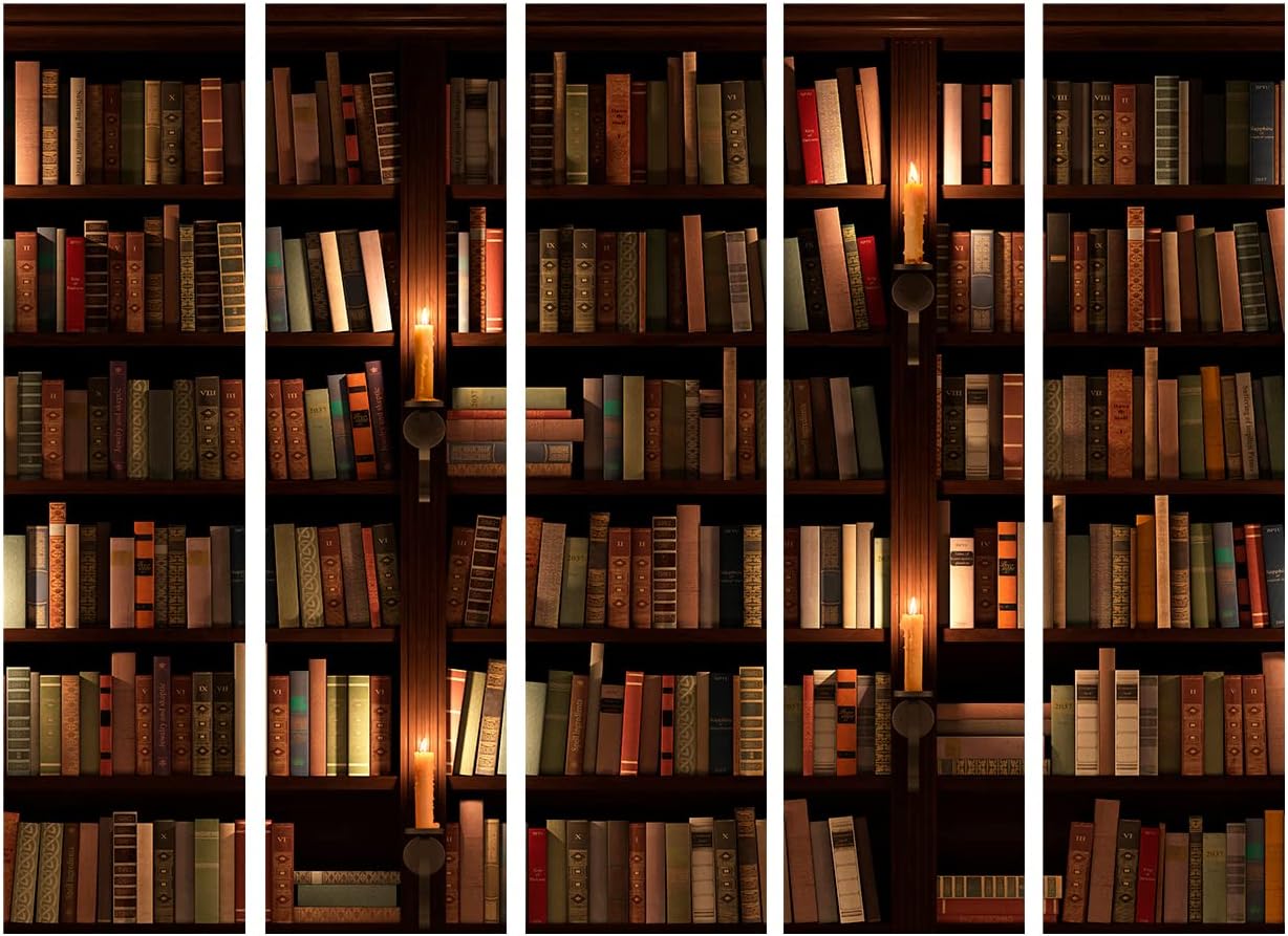 murando - Paravent Raumteiler Innen Bibliothek 225x172 cm einseitig auf Vlies-Leinwand Bedruckt Trennwand Spanische Wand Sichtschutz Raumtrenner Bücher Lesezimmer f-B-0142-z-c ZY8198124