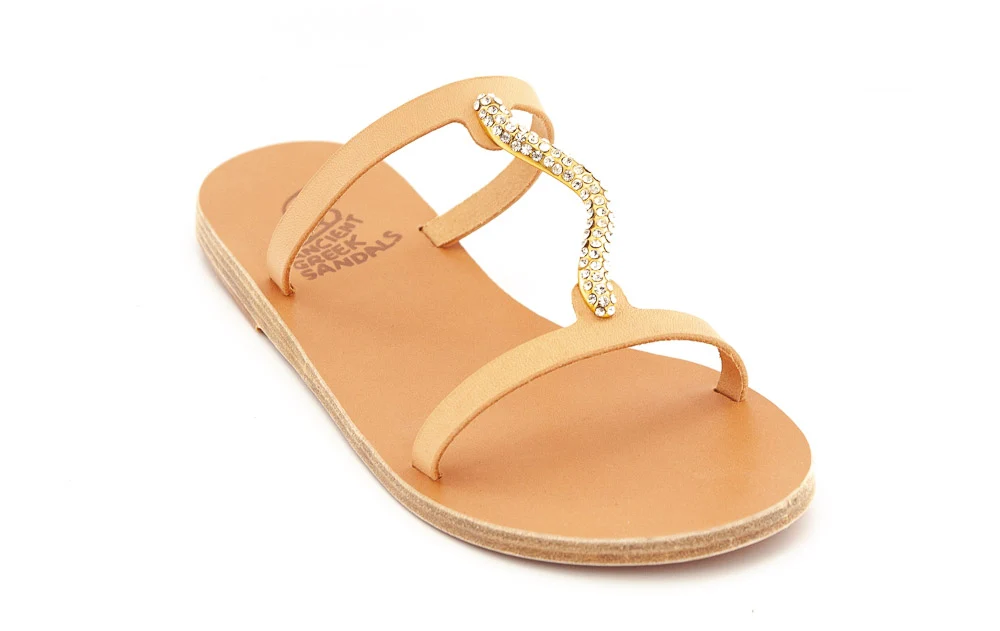 ANCIENT GREEK SANDAL - SAND DANAE CRYSTALS NATUREL
