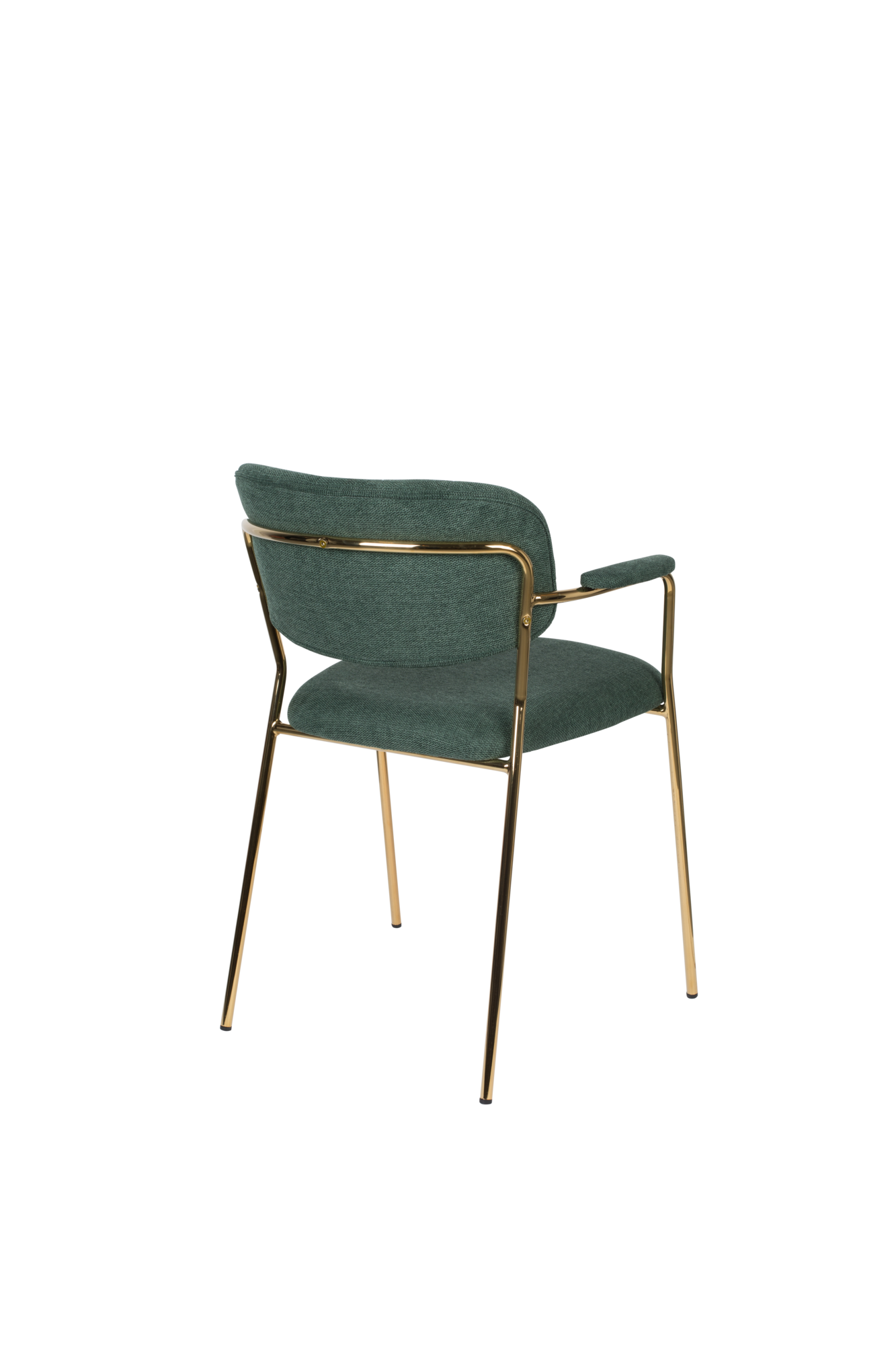 Housecraft living armstoel Jolien (set van 2) goud/donkergroen