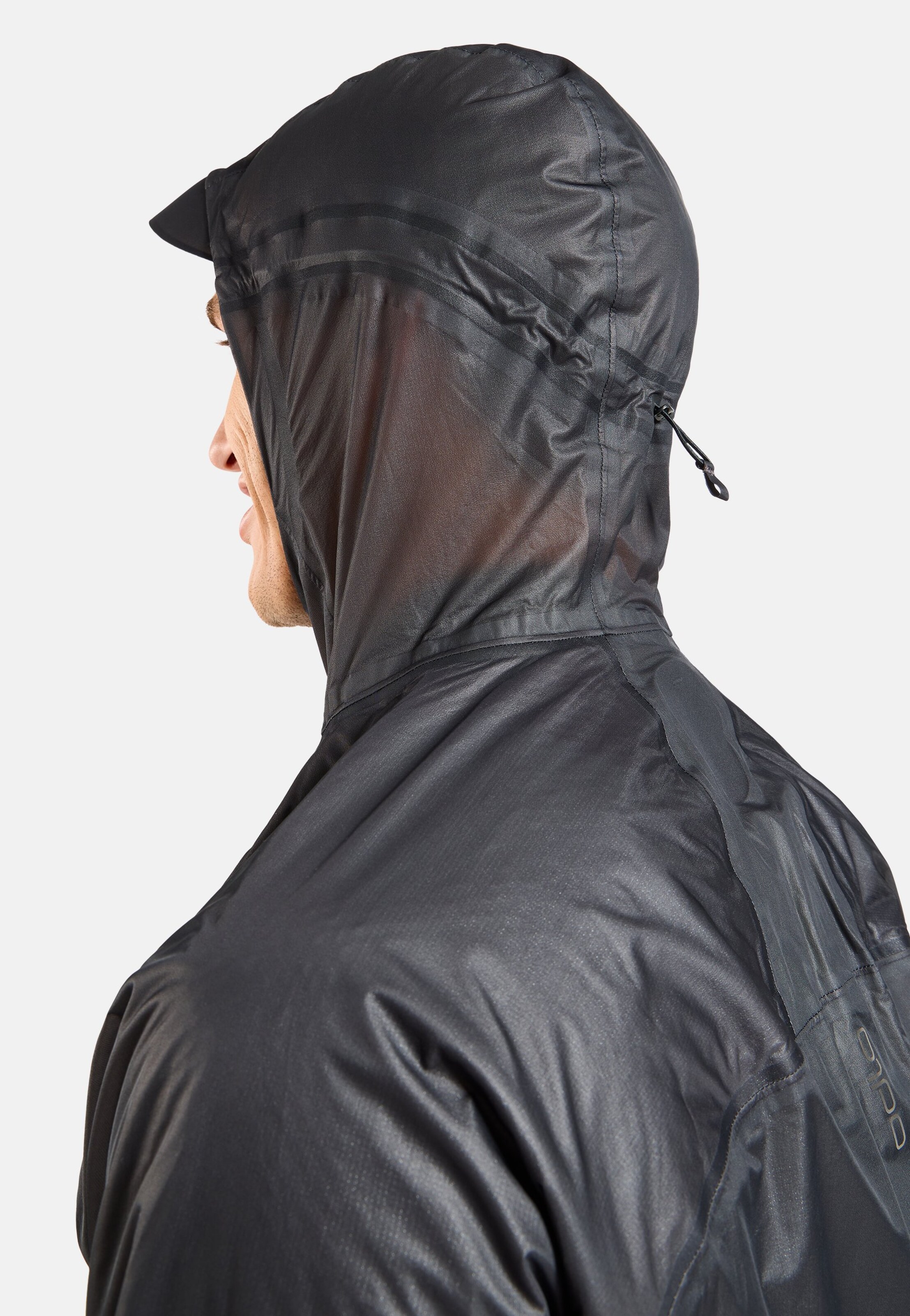Isolierte und wasserdichte Dual Dry Performance Knit Laufjacke in black