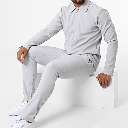 Ensemble Veste Zippée Et Pantalon LL654 Gris