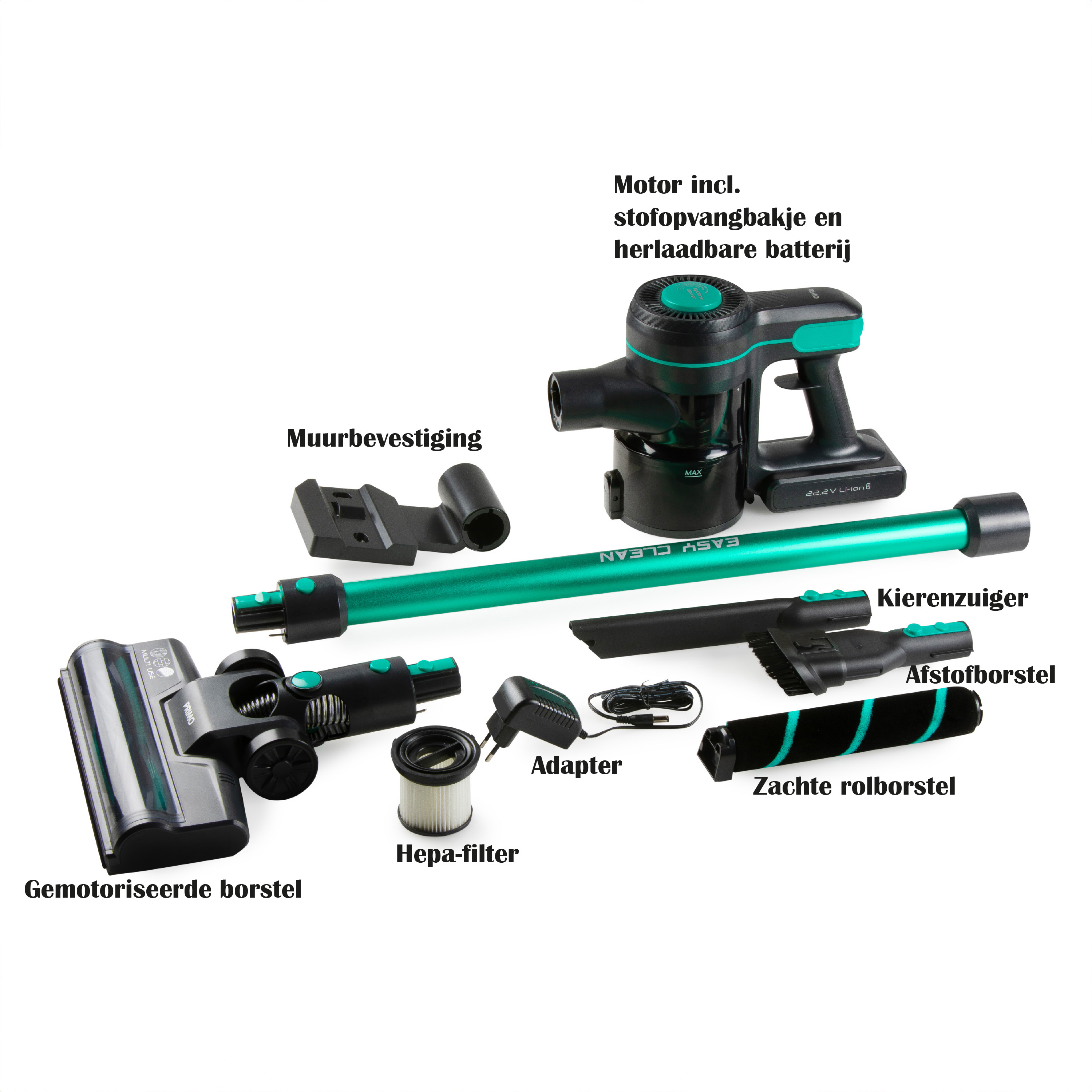 PRIMO PR509SV 3-in-1 steelstofzuiger - Grey/Green