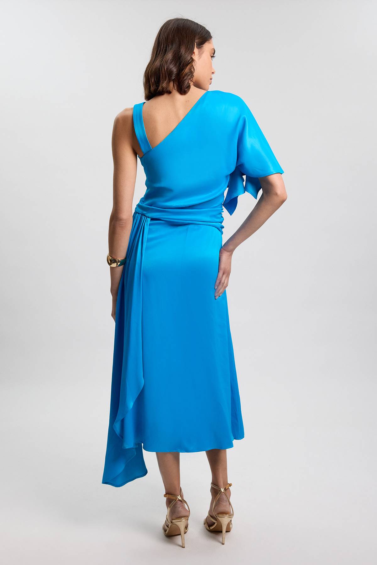 KarenMillen Robe Midi Drapée En Satin De Viscose