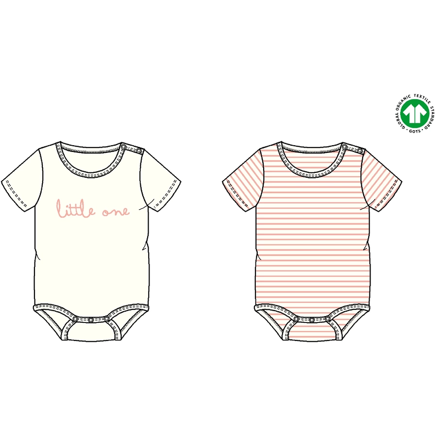 Sanetta Body 2er Pack 12 Arm white pebble