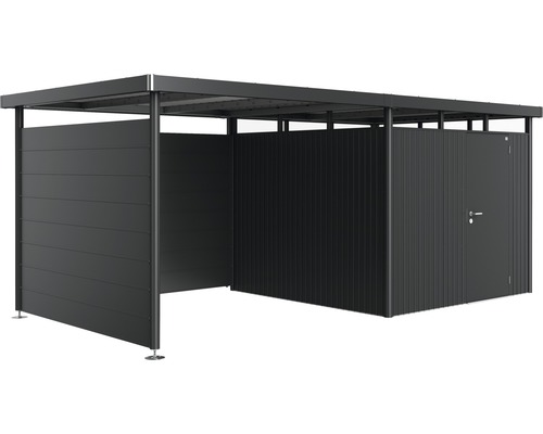 Biohort achterwand voor zijdak van tuinhuis HighLine H2-H5, donkergrijs metallic
