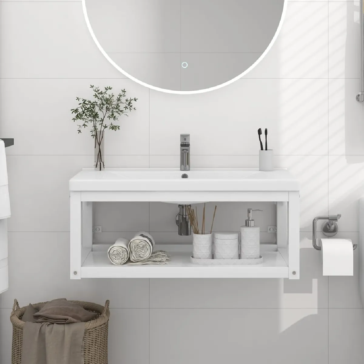 vidaXL Lavabo Cadre - 79x38x31 cm