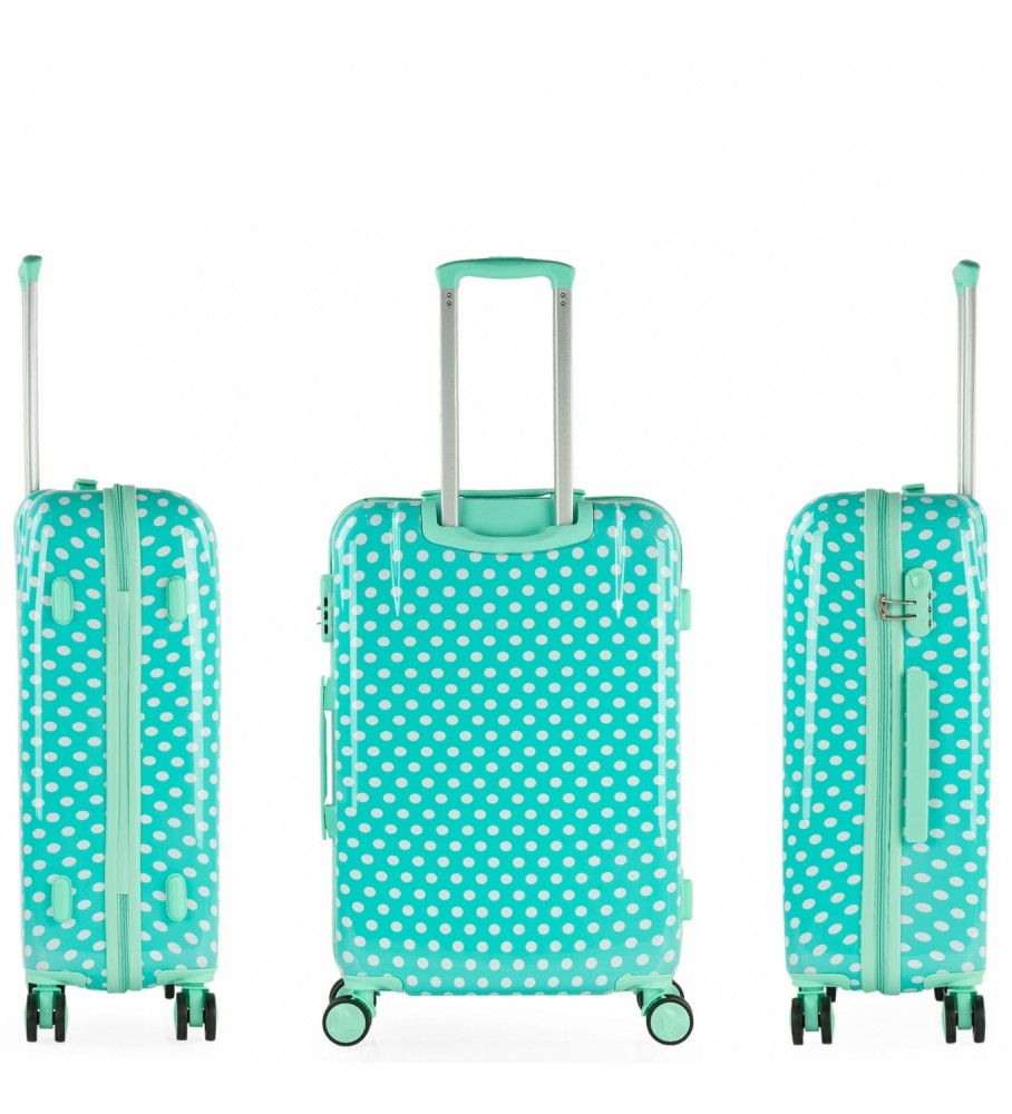 Mala de viagem rígida ITACA 702460 Turquesa - 67x45x24cm -