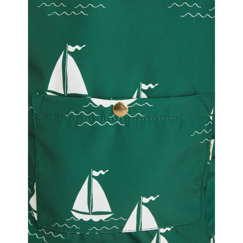 Køb Mini Rodini Green Sailing Boats AOP Rygsæk