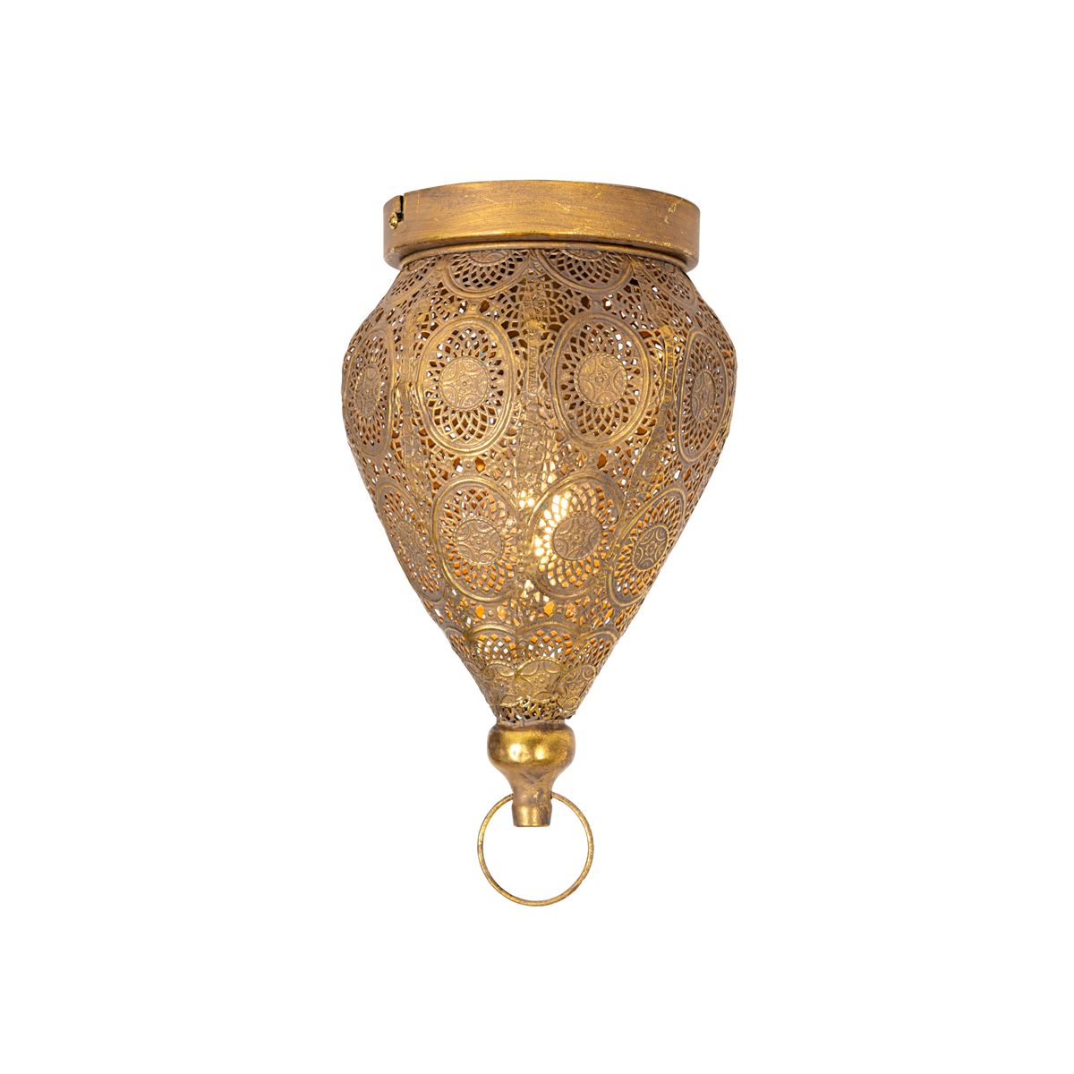 Oosterse plafondlamp goud 19 cm - Mowgli