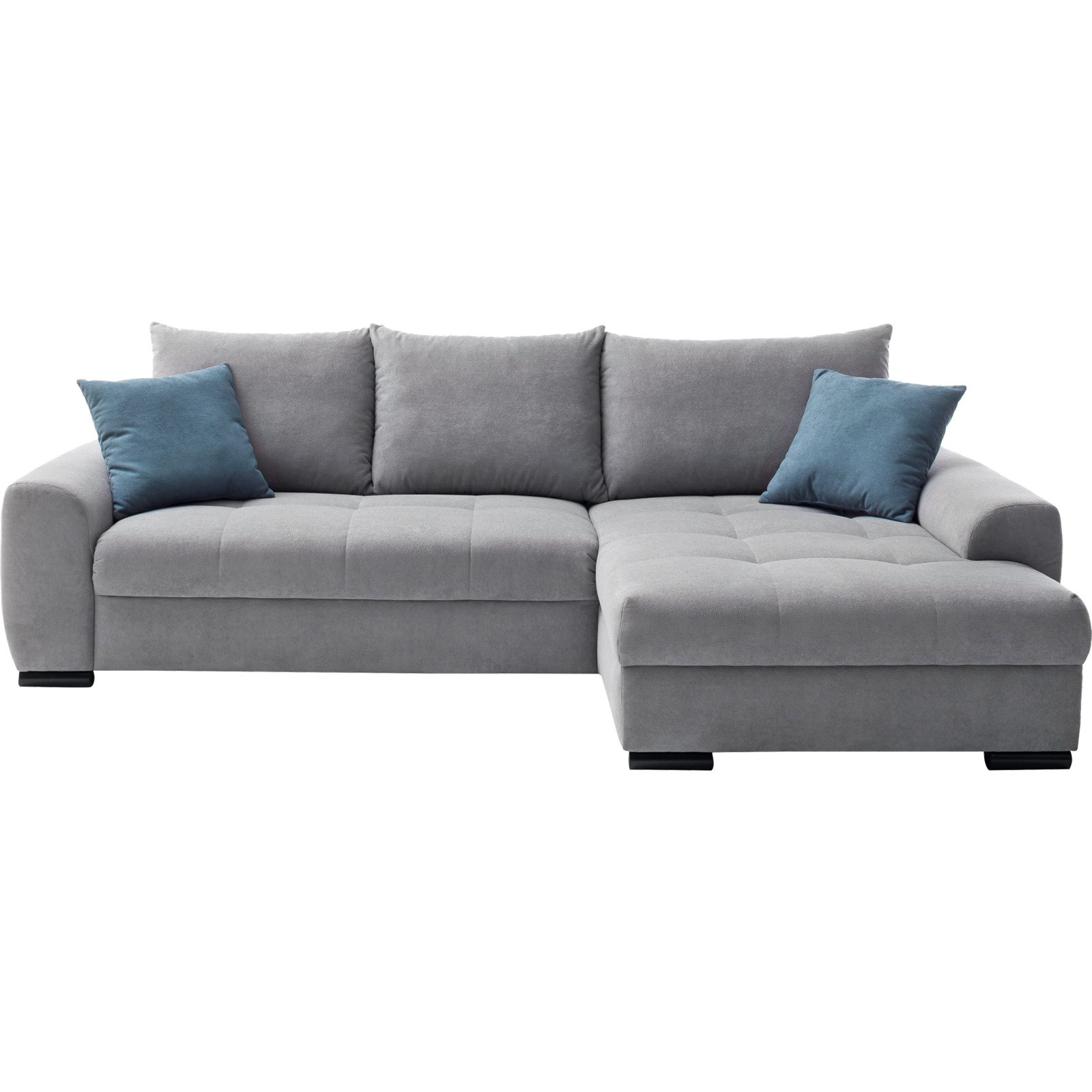 Ecksofa Roger Stoff Chenille grau