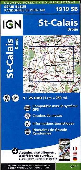 IGN - 1919 SB ST CALAIS DROUE 1 25 000