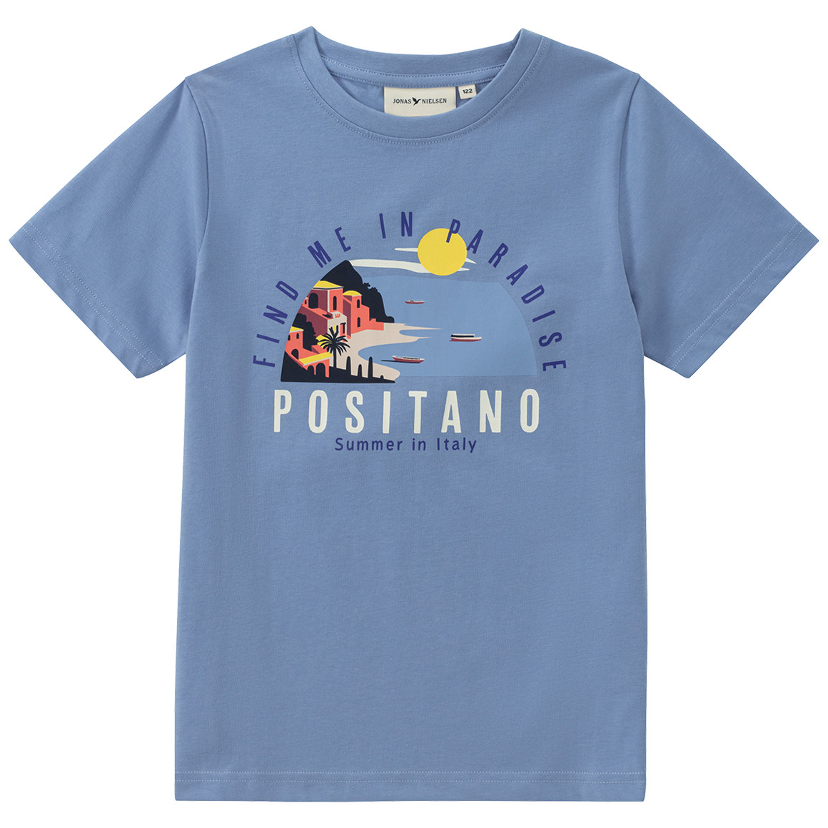 Jonas Nielsen Jungen T-Shirt mit großem Print hellblau