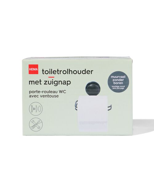 porte-rouleau de papier toilette avec ventouse noir