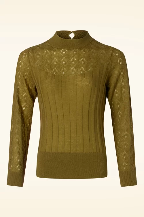 King Louie Agnes Turtle Appleton top in chartreuse