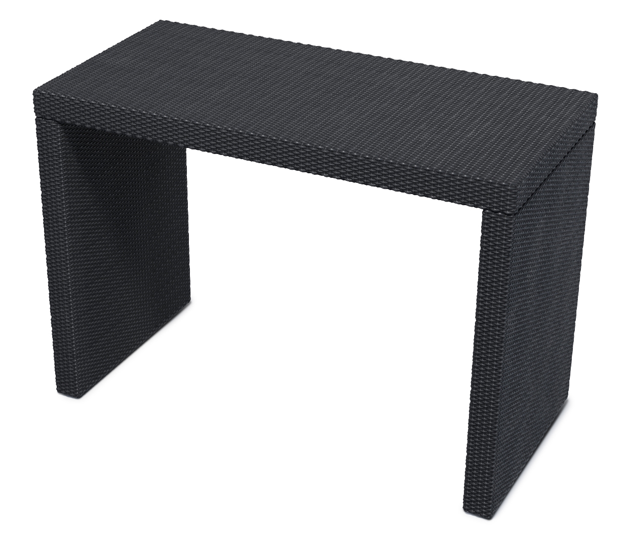Rattan Bar Set GRANADA schwarz/weiss