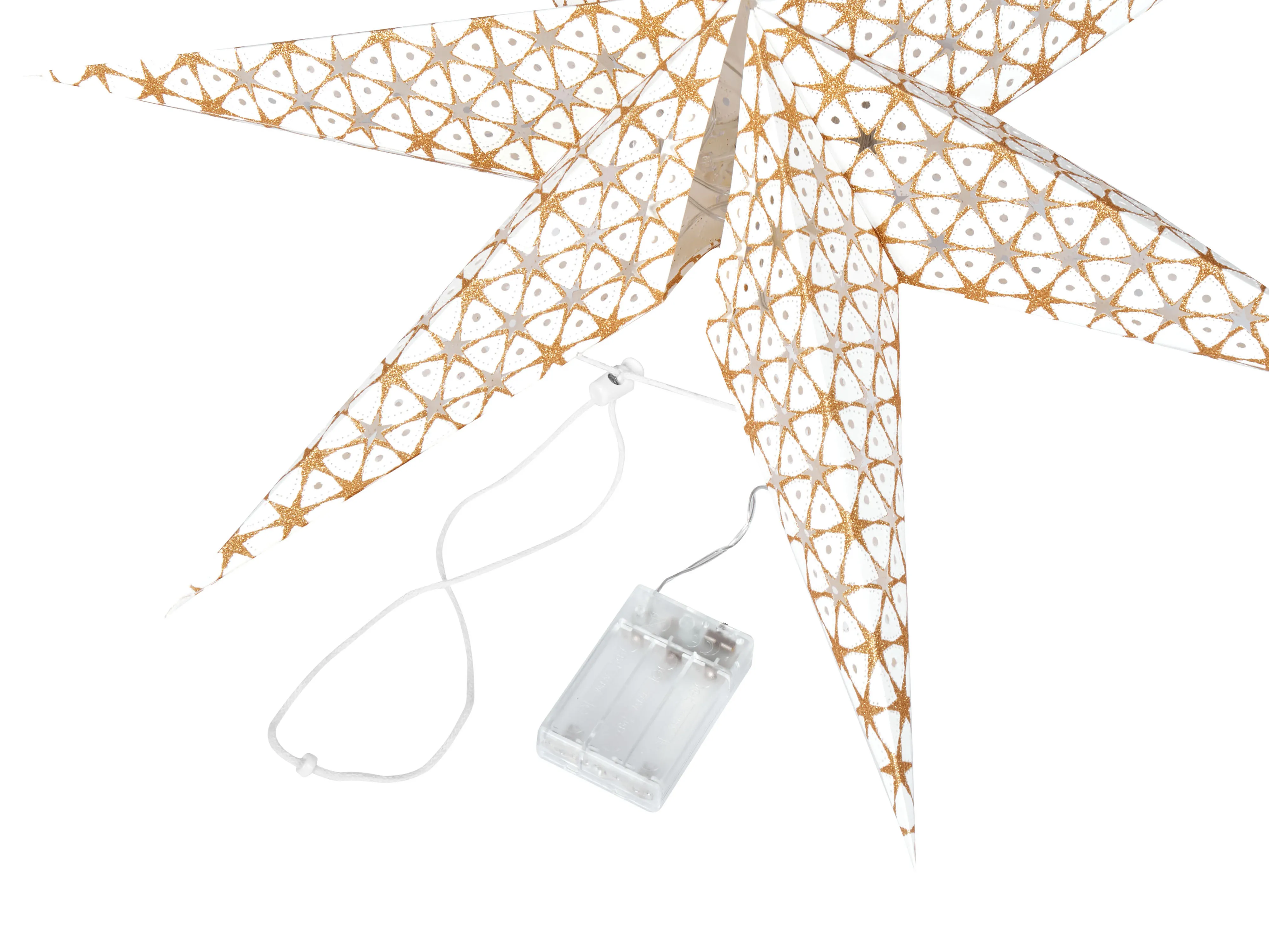 Set van 4 hangende decoraties LED TRISUL Ster 60 cm Meerkleurig