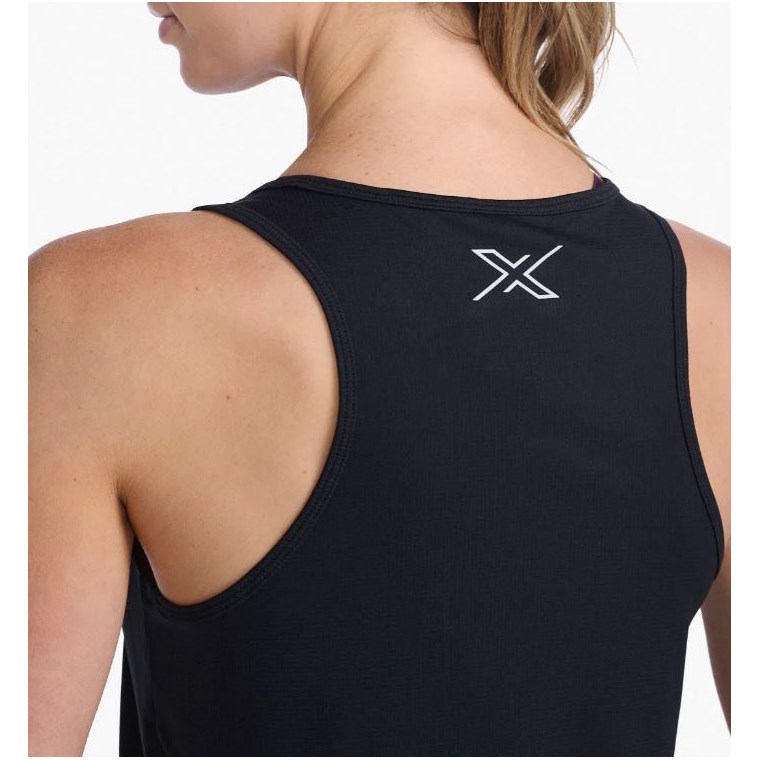 2XU Aero Singlet Black/Silver Reflective